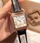 Panthere De Faux Cartier Watch For Men - White Roman Dial Brown Leather Strap (7)_th.jpg